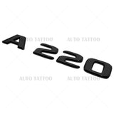 A220 AMG Sport Letter Emblem 3D Trunk Logo Nameplate Badge Decorate Gloss Black