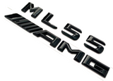 2X Gloss BLACK ML55+AMG FOR MERCEDES ML550 REAR TRUNK EMBLEM BADGE NAMEPLATE