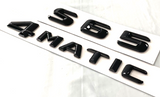 2X BLACK S65+4MATIC FOR MERCEDES S65 REAR TRUNK EMBLEM BADGE NAMEPLATE DECAL