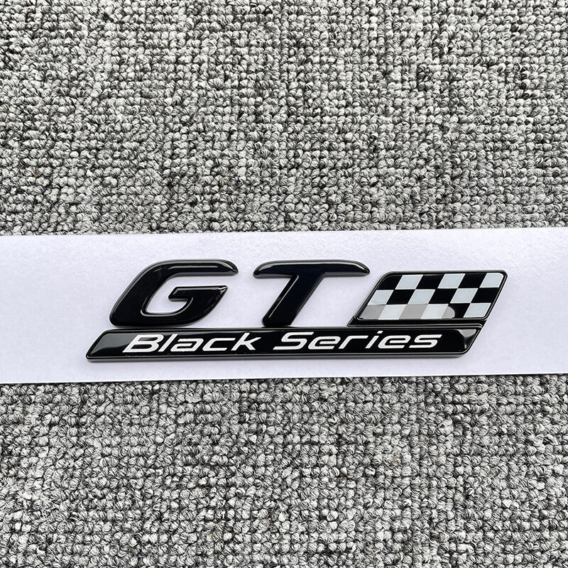 Gloss Black GT Black Series AMG Emblem Rear Lid Badge For Mercedes GTS GTR R190