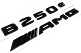 BLACK B250e +AMG FOR MERCEDES REAR TRUNK EMBLEM BADGE NAMEPLATE DECAL NUMBERS