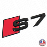 For Audi S7 Gloss Black Rear Letter Tail Badge Trunk Emblem Badge Logo Sport
