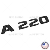 A220 AMG Sport Letter Emblem 3D Trunk Logo Nameplate Badge Decorate Gloss Black
