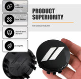 4pc Set 63mm White Slash Wheel Center Caps For Dodge Charger Challenger Durango