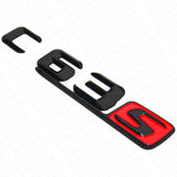 For MB C63 S AMG Letter Emblem Trunk 3D Badge Decorate Sport Gloss Black Red