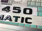 Gloss Black " S450 4 MATIC " Number Letters Trunk Badge Emblem