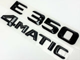 Glossy Black e350 + 4 MATIC Rear Trunk Emblem Badge Fit for Mercedes E Class