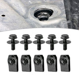 Body Bolts & U-nut Clips Set M6 Engine Covers Undertray Splash Shield Guard Trim