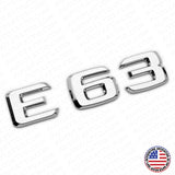 07-13 E 63 AMG Letter Emblem 3D Trunk Logo Nameplate Badge Decorate Sport Chrome