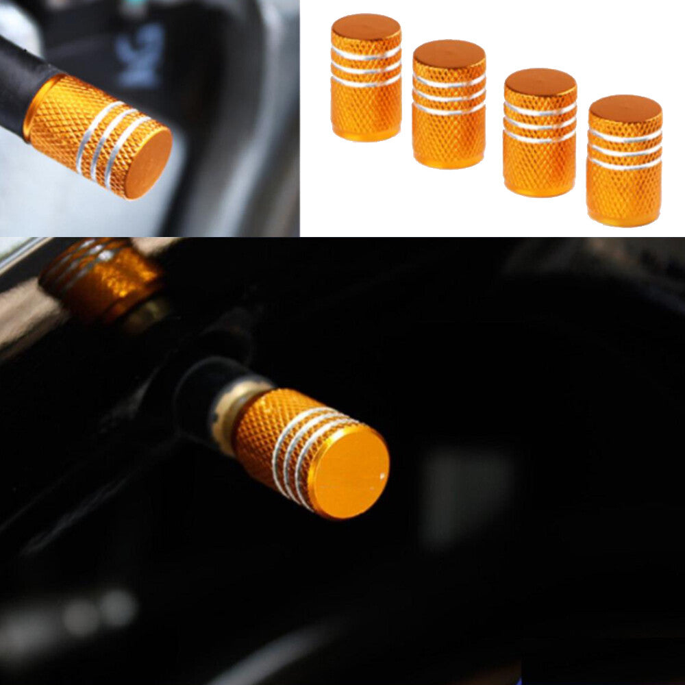 4x Aluminum Car Tyre Tire Air Valve Stem Screws Caps Cover Accessories Universal