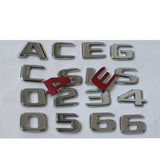 Chrome Trunk Letters Emblems for Mercedes Benz E53 AMG TURBO 4MATIC+ Symbols