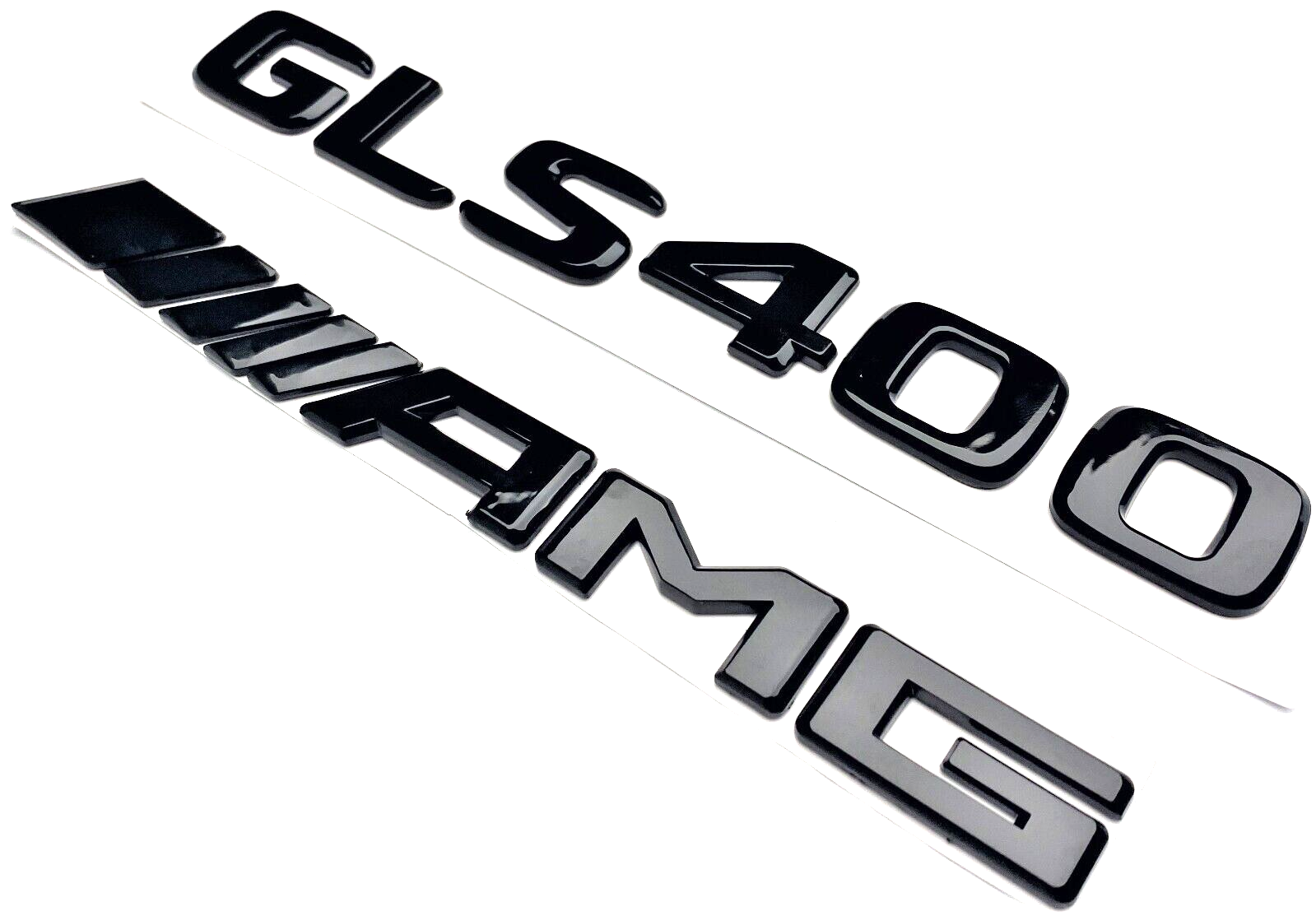 #2 BLACK GLS400 + AMG REPLACEMENT FOR MERCEDES REAR TRUNK NAMEPLATE EMBLEM BADGE