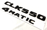 2X BLACK CLK550+4MATIC FOR MERCEDES CLK550 REAR TRUNK EMBLEM BADGE NAMEPLATE