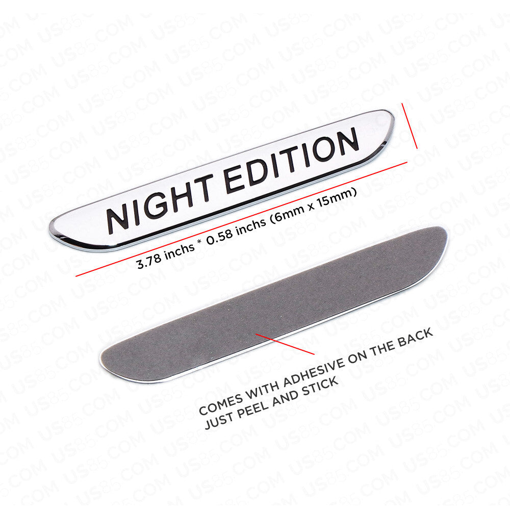 2pcs 3D Night Edition Fender Marker Car AMG Logo Badge Emblem Sport Decoration