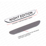 2pcs 3D Night Edition Fender Marker Car AMG Logo Badge Emblem Sport Decoration