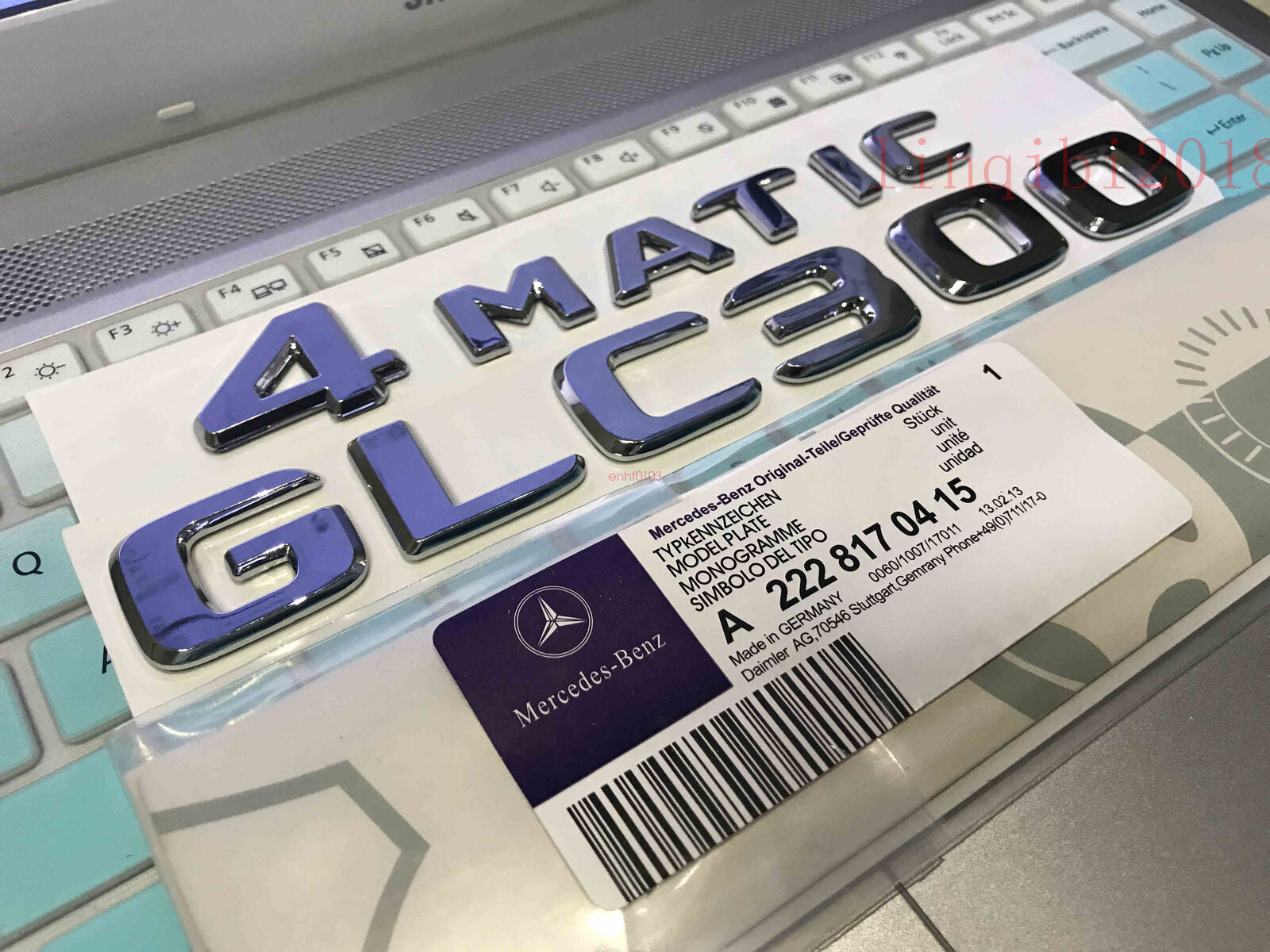 2018 GLC300 4 MATIC High quality Rear Trunk Emblem Decal Badge FOR Mercedes Benz