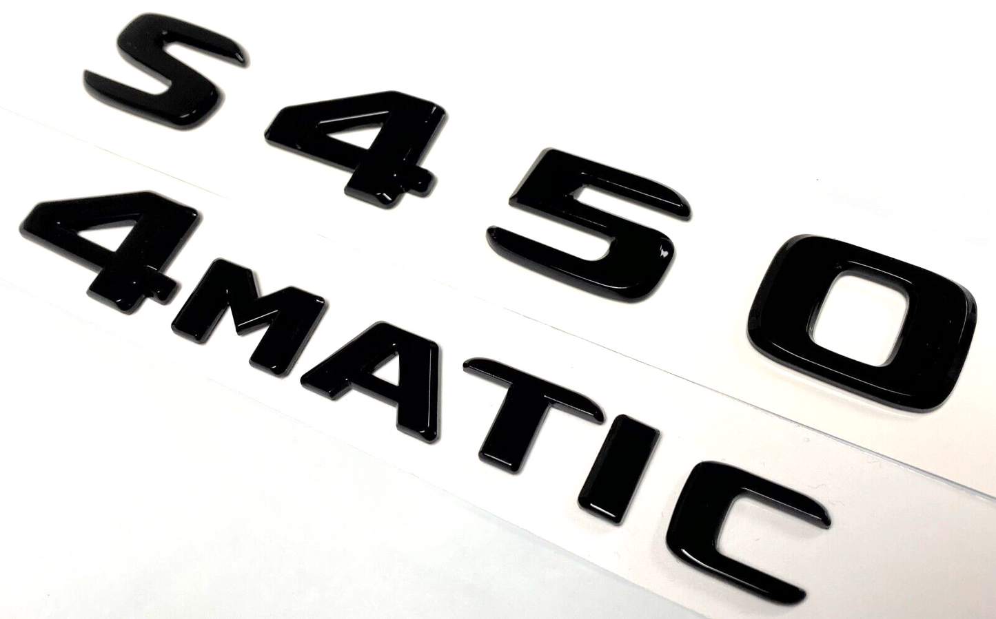 S450+4MATIC BLACK FOR MERCEDES REAR TRUNK EMBLEM BADGE NAMEPLATE DECAL NUMBER