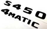 S450+4MATIC BLACK FOR MERCEDES REAR TRUNK EMBLEM BADGE NAMEPLATE DECAL NUMBER