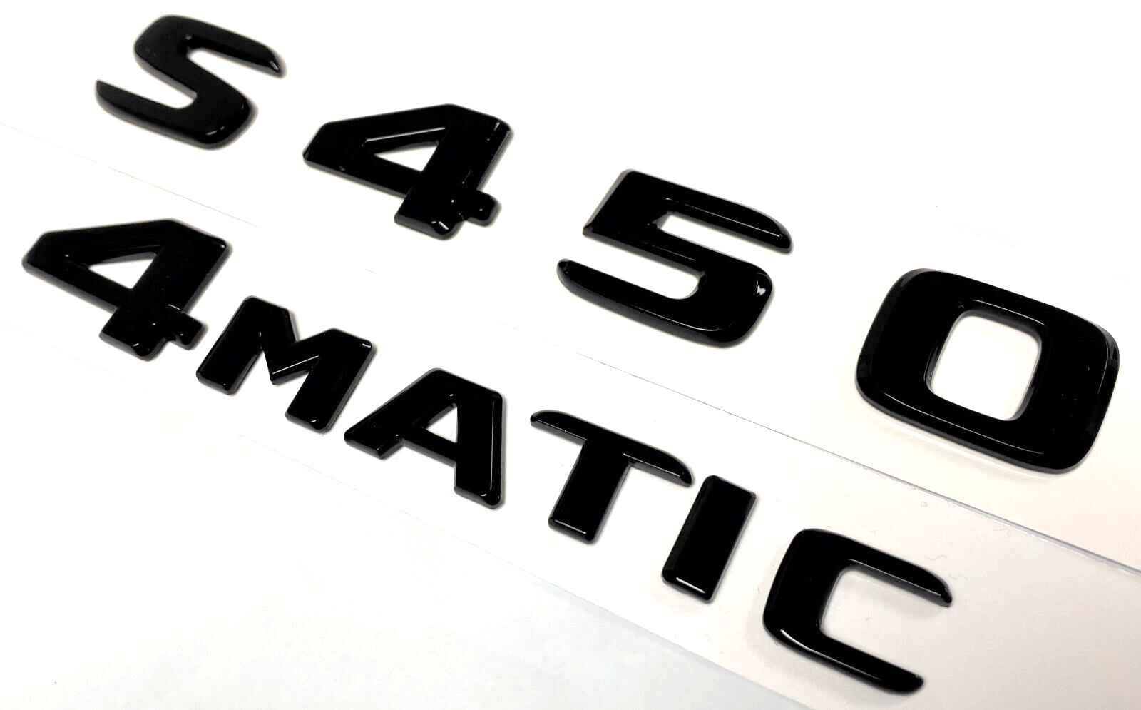 S450+4MATIC BLACK FOR MERCEDES REAR TRUNK EMBLEM BADGE NAMEPLATE DECAL NUMBER