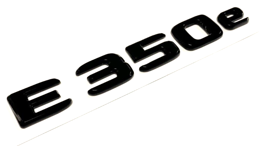 GLOSS BLACK E350e FOR MERCEDES REAR TRUNK EMBLEM BADGE NAMEPLATE DECAL LETTER
