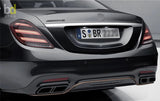 Matte Black S63 AMG V8 BITURBO 4MATIC+ Trunk Fender Badges Emblems for Mercedes