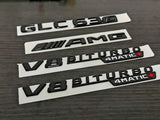 Gloss Black GLC63S GLC63 AMG Biturbo 4matic+ emblem badge For Mercedes-Benz GLC