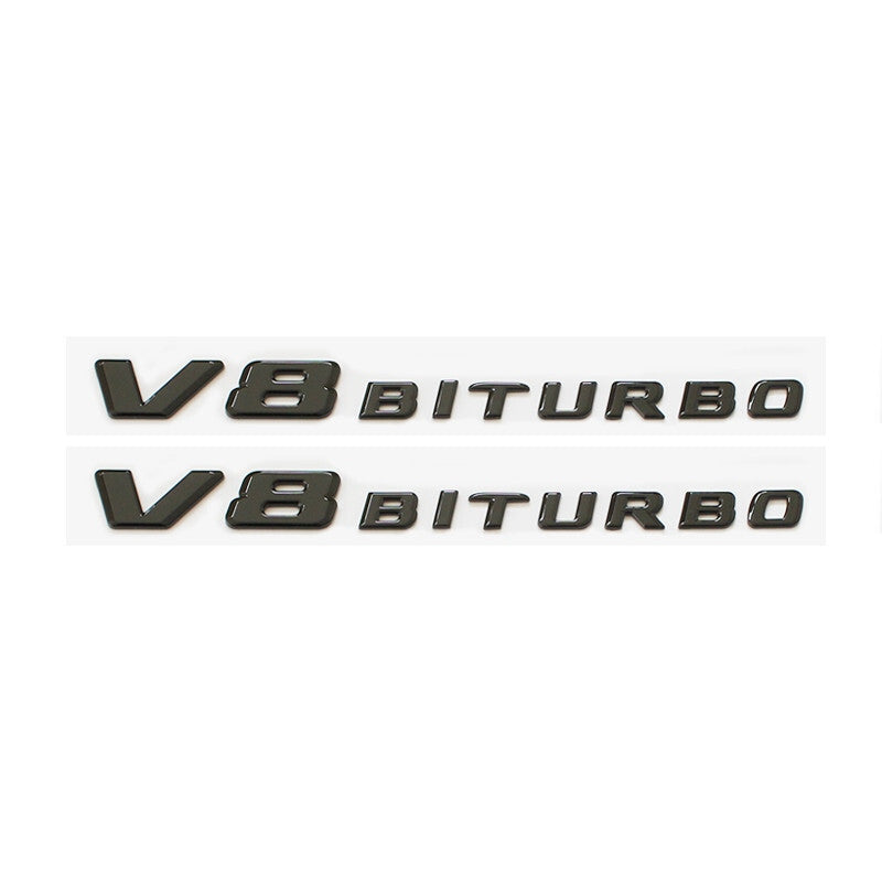 4pcs G63 AMG V8 BITURBO Gloss Black Badge Emblem for Mercedes Benz W463 W464 G63