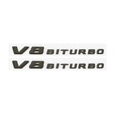 4pcs G63 AMG V8 BITURBO Gloss Black Badge Emblem for Mercedes Benz W463 W464 G63