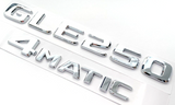 GLE250+4MATIC CHROME FOR MERCEDES REAR TRUNK EMBLEM BADGE NAMEPLATE DECAL NUMBER