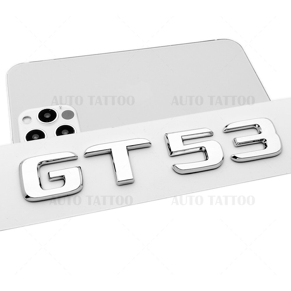 Mercedes AMG GT 53 Letter Emblem Trunk Logo Nameplate Badge Decorate OEM Chrome