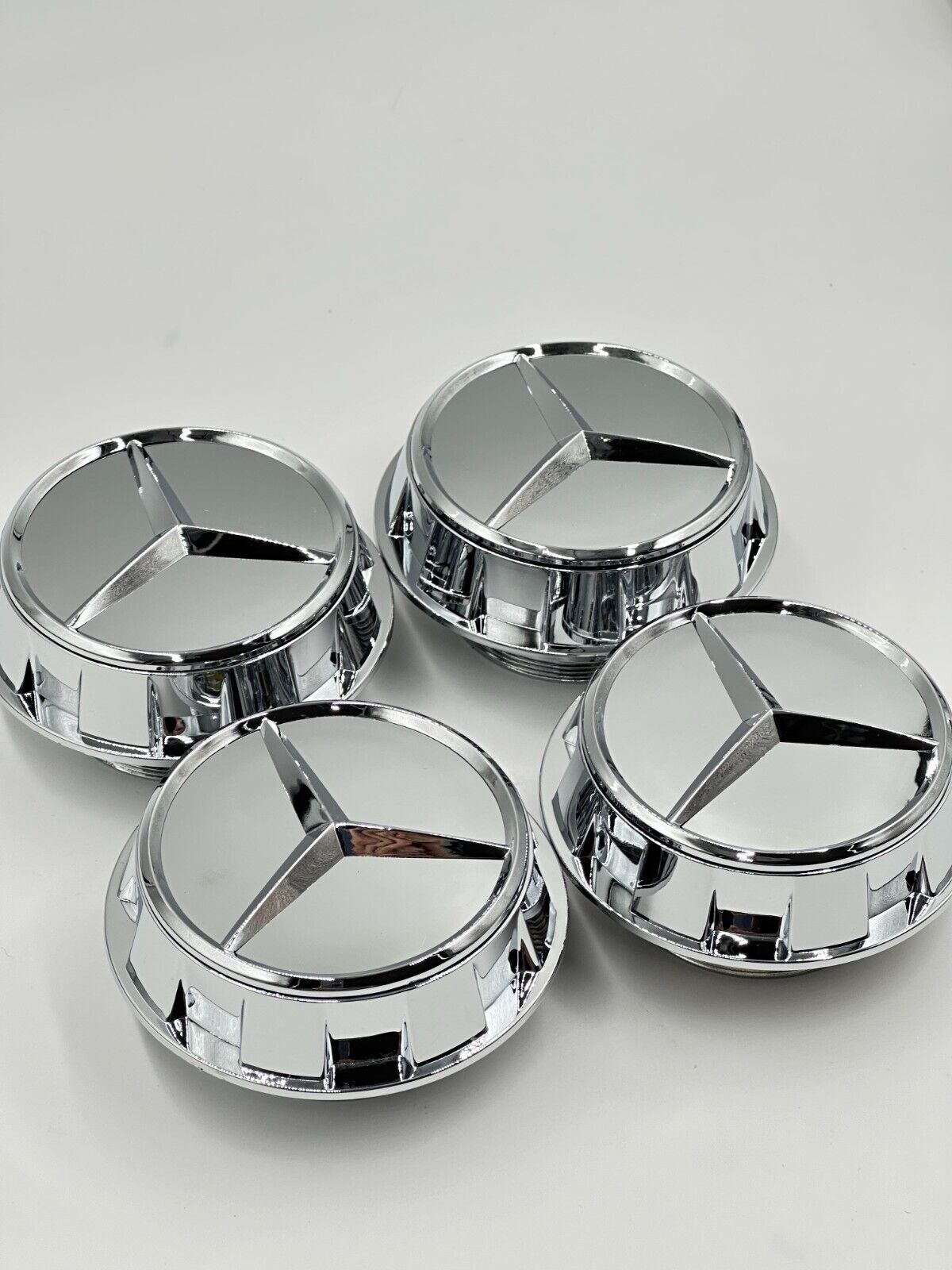 4pcs Mercedes Benz Maybach C63s E63s CLS63s AMG Chrome Center Caps Screw On 60mm