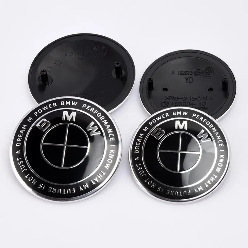 Emblem Set 7PCS NEW HubCaps Hood Wheel Emblem Badge Set 74mm 74mm 4x56mm 45mm