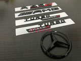 Gloss Black A45S AMG TURBO 4MATIC+ and Rear Star replacement Badge W177 Hatch