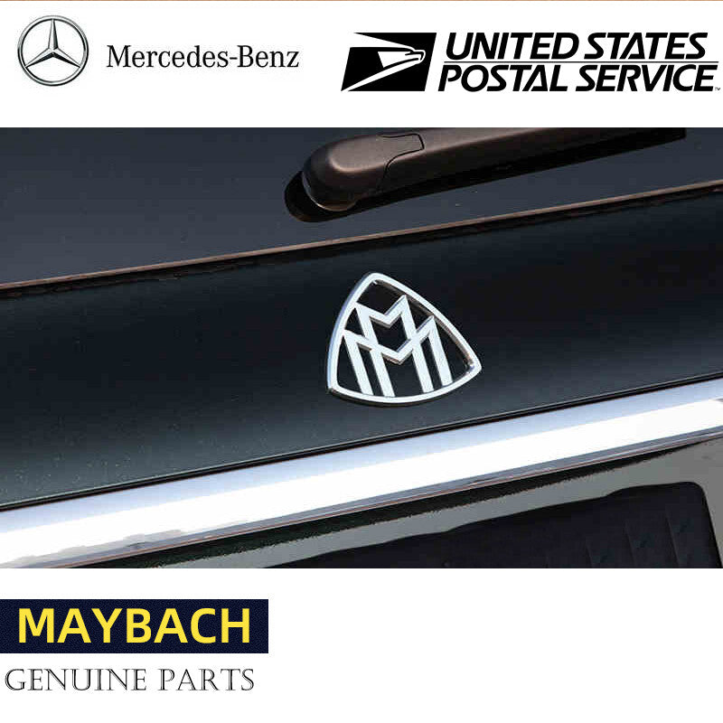 Shiny Black For Mercedes-Benz Maybach Trunk Emblem Rear Badge Standing S Class