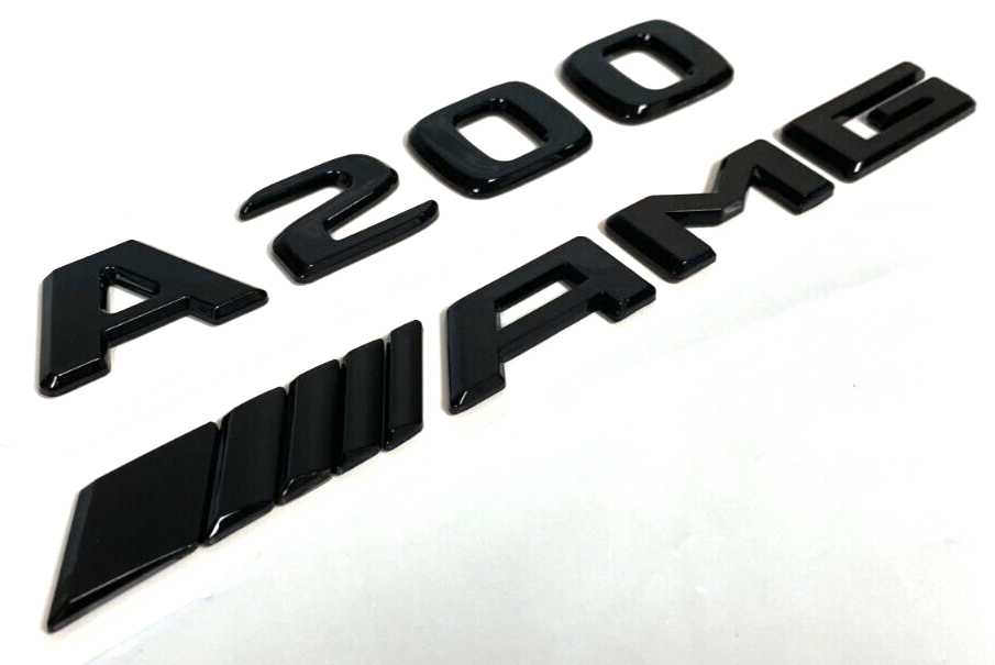 A200+AMG BLACK FOR MERCEDES REAR TRUNK EMBLEM BADGE NAMEPLATE DECAL LETTERS