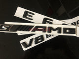 Gloss Black E63 + S AMG V8 BITURBO Trunk Emblem Badge Sticker