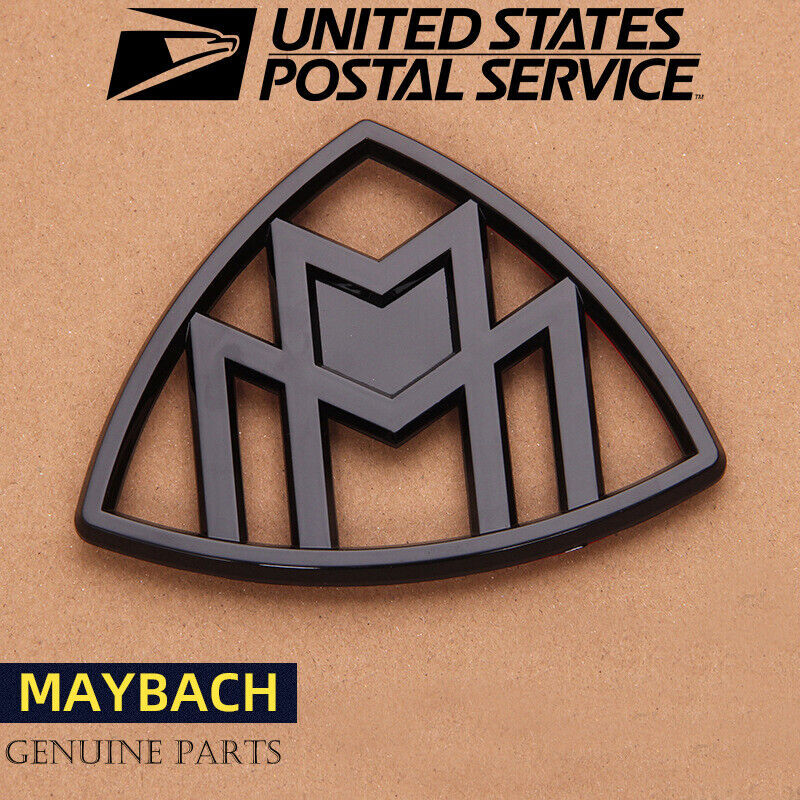 Genuine Black Glossy For Mercedes Maybach Trunk Emblem Badge Standing S Class