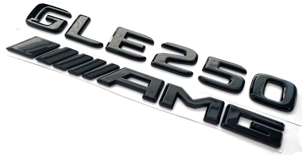 GLE250+AMG BLACK FOR MERCEDES REAR TRUNK EMBLEM BADGE NAMEPLATE DECAL NUMBERS
