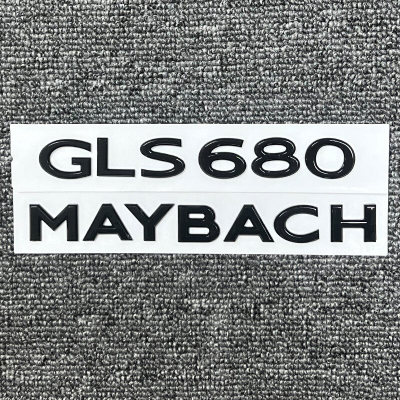 Black Maybach GLS 680 Letters Rear Trunk Emblem Badge Sticker For Mercedes Benz