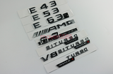 Chrome  E53 AMG TURBO 4 Matic Letters Trunk Embl Badge Sticker For Mercedes Benz