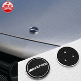 Universal For Mercedes Sport 3D AMG Black Hood Laurel Adhesive Badge Logo Emblem