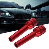 2pcs Red Car Interior Door Locking Lock Knob Pull Pins Cover Auto Accessories