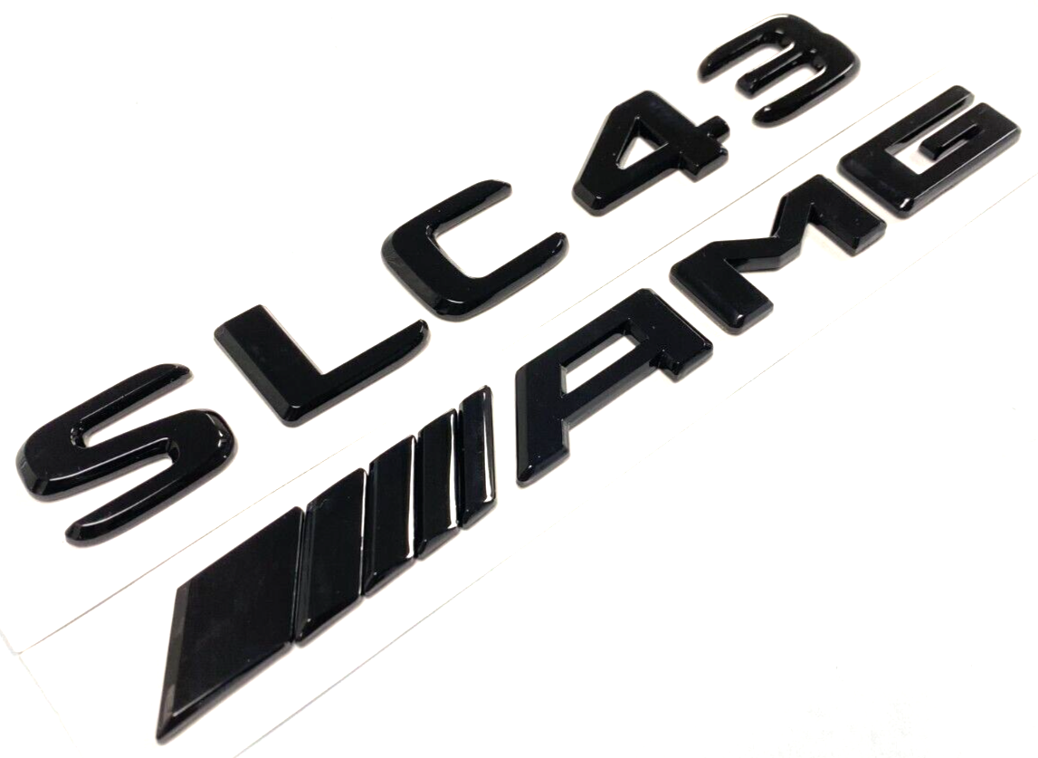 SLC43+AMG BLACK FOR MERCEDES REAR TRUNK EMBLEM BADGE NAMEPLATE DECAL NUMBERS
