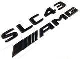 SLC43+AMG BLACK FOR MERCEDES REAR TRUNK EMBLEM BADGE NAMEPLATE DECAL NUMBERS