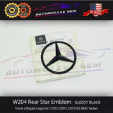 For 2008-2014 Mercedes Benz C-Class W204 Gloss Black Rear Star Badge A2047580058
