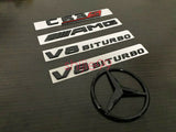 NEW Gloss Black COUPE C63S AMG V8 BITURBO Star Emblem Package C63 C205 Badges
