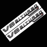Glossy Black For Mercedes Benz E63s AMG V8 BITURBO 4 MATIC Emblem Badge Sticker