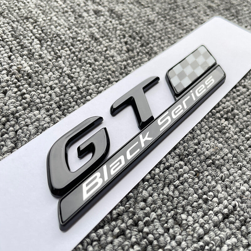 Gloss Black GT Black Series AMG Emblem Rear Lid Badge For Mercedes GTS GTR R190