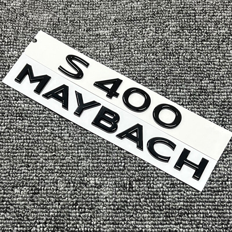For S-Class W222 S400 Maybach Glossy Black Rear Trunk Emblem Decal Badge Sticker
