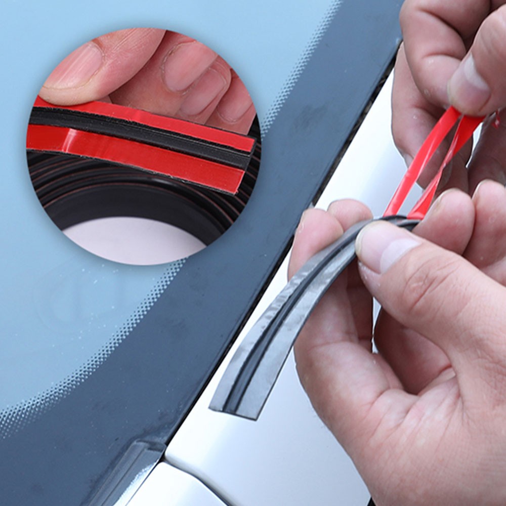 Car Accessories Windshield Roof Rubber Seal Strip Noise Insulation Stickers 2M